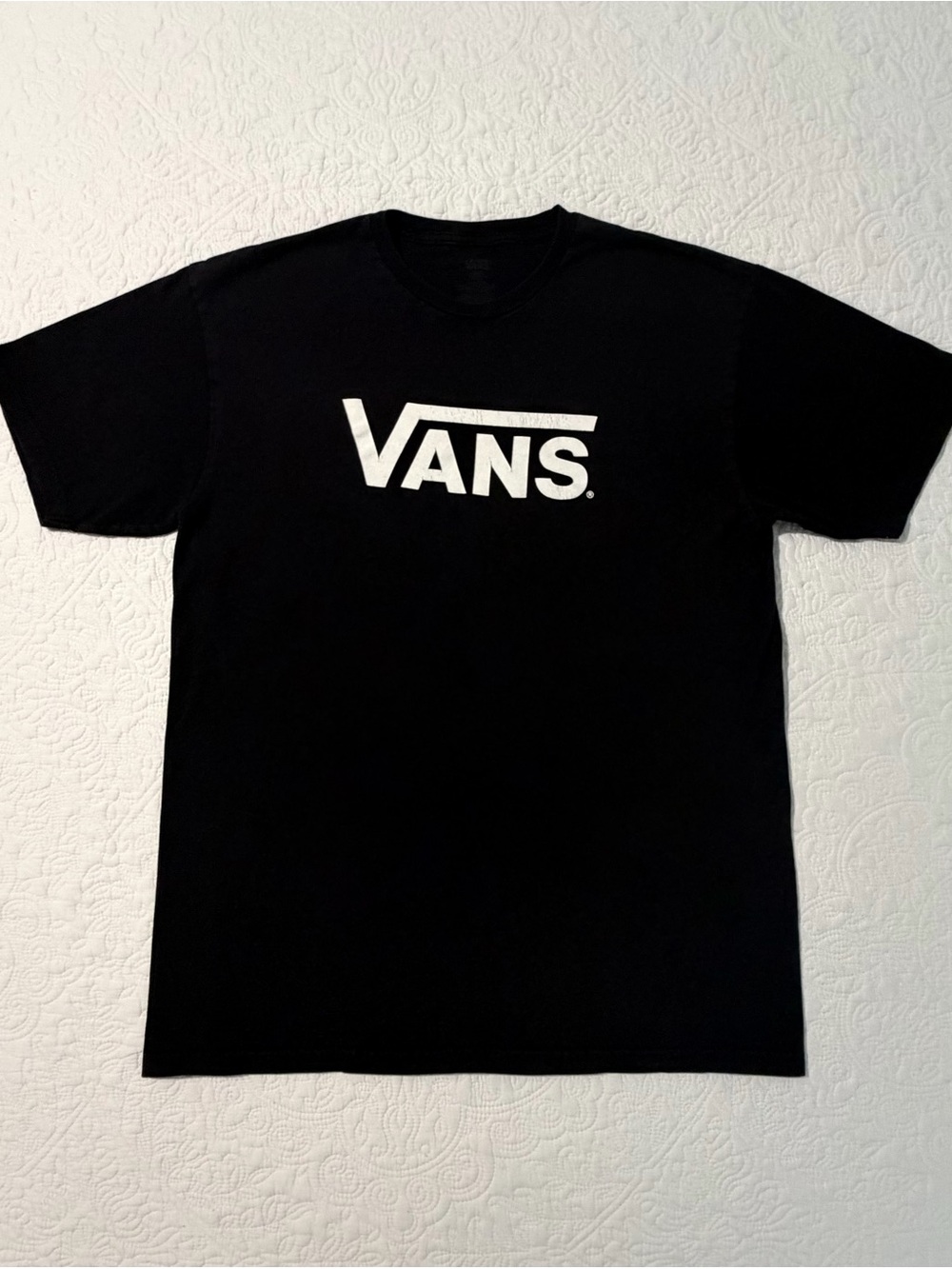 Vans | Classic Logo T-Shirt | Black With White | Size Large